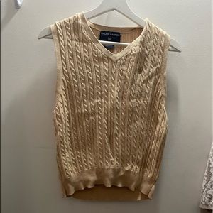 ralph lauren cable knit vest